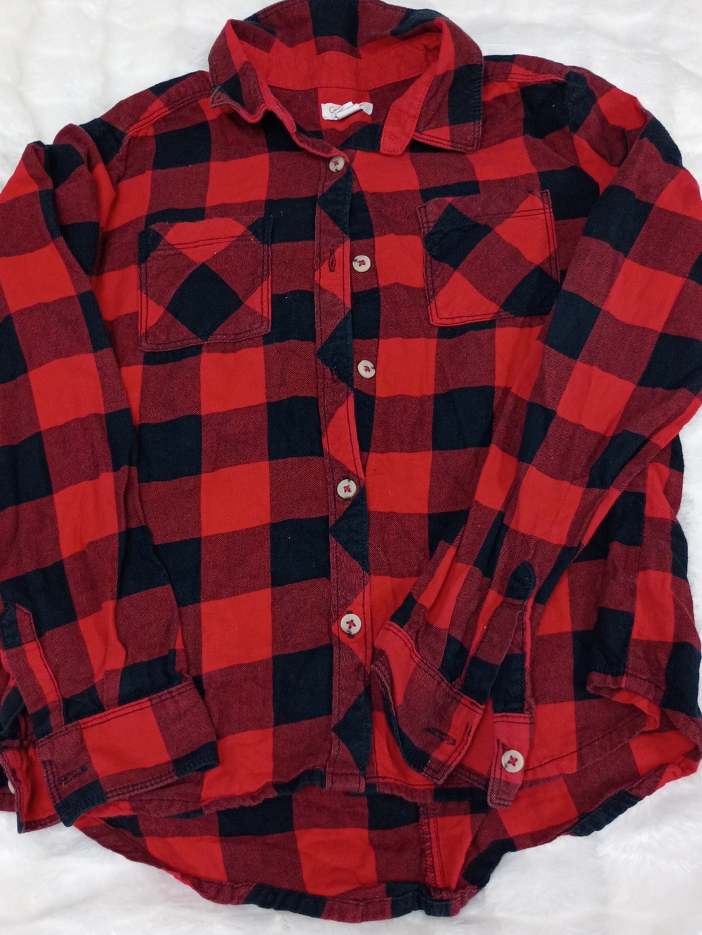 Cat & Jack Red and Black Plaid Skirt